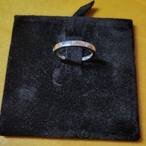 Ring concierge inlay diamond ring 14k white gold